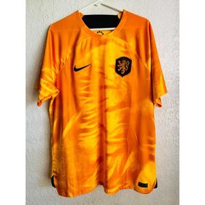 Nike Netherlands 2022/23 Home Jersey Orange Black XL